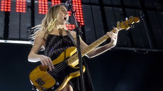 Este Haim performs onstage at The Kia Forum on October 09, 2025 in Inglewood, California. (Photo by Emma McIntyre/Getty Images for ABA)