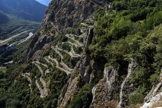 The formidable Lacets de Montvernier from stage 18.
