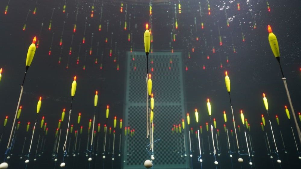 TRIDENT, China&#039;s new neutrino detector, floats in a pool