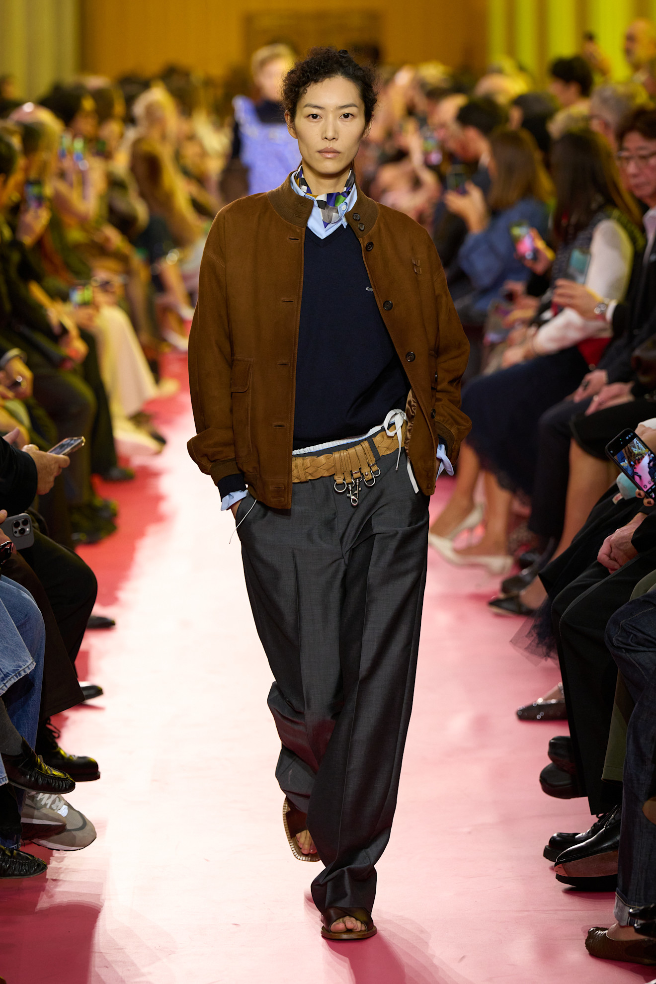 models on the Miu Miu Spring 2026 runway
