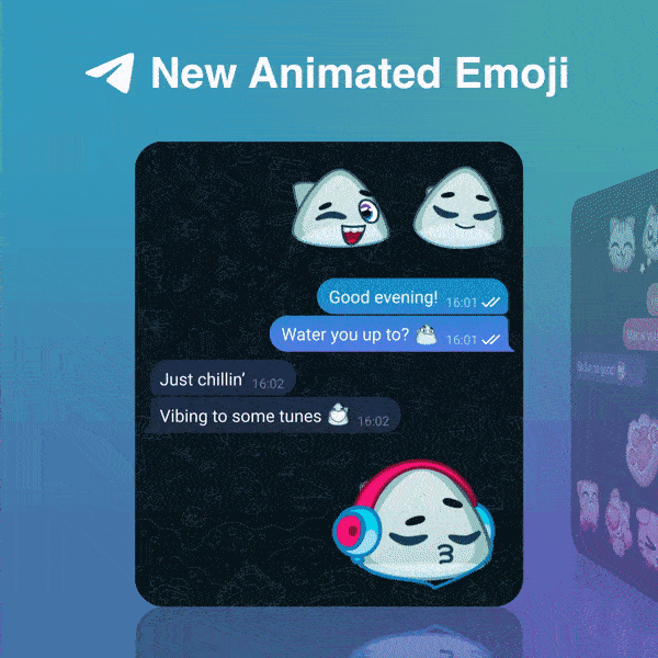 New emoji packs with the latest Telegram update.