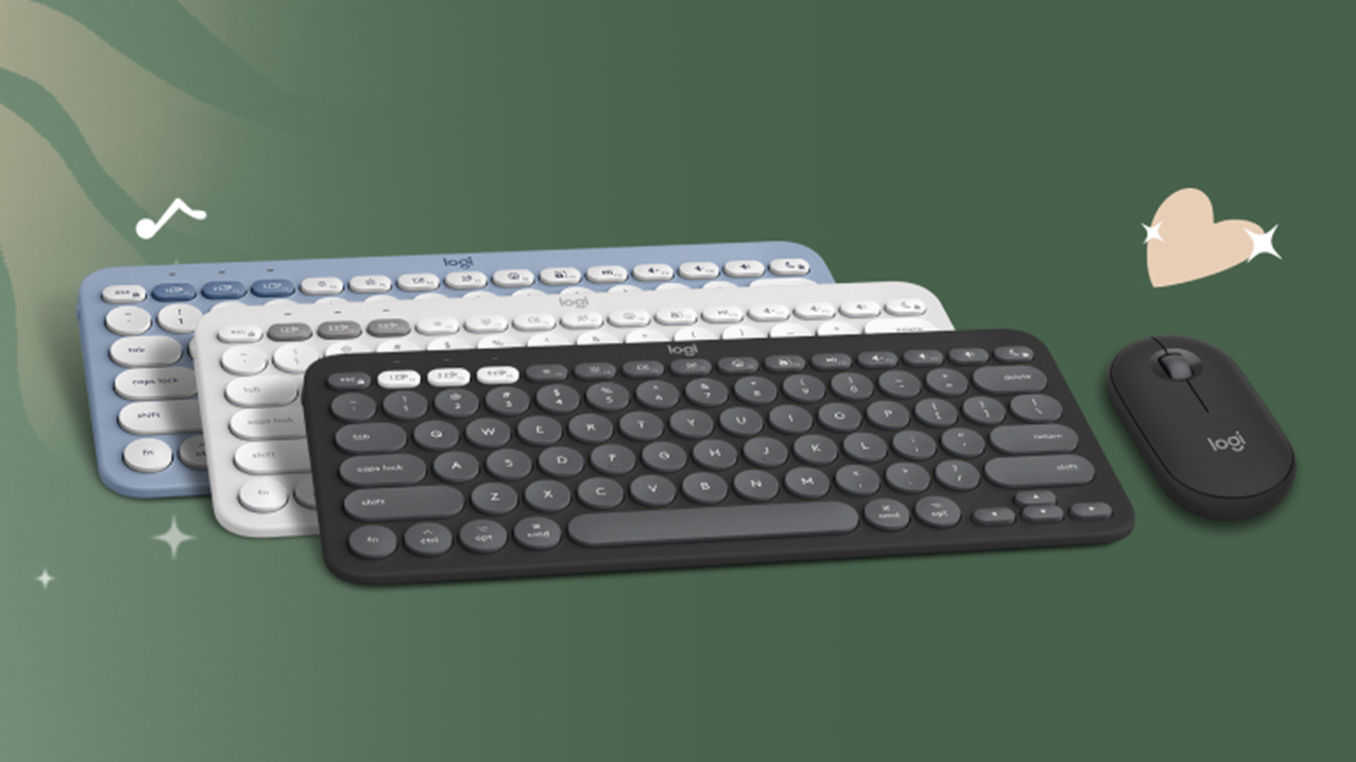 Logitech Pebble tastatur og mouse