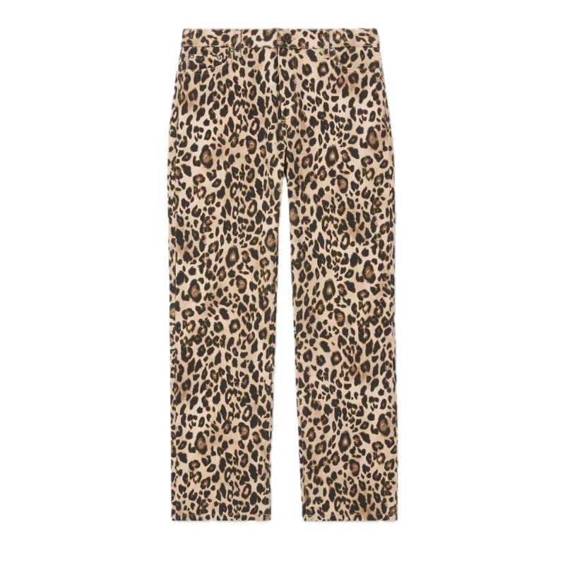 John Lewis , Straight Leg Leopard Print Jeans