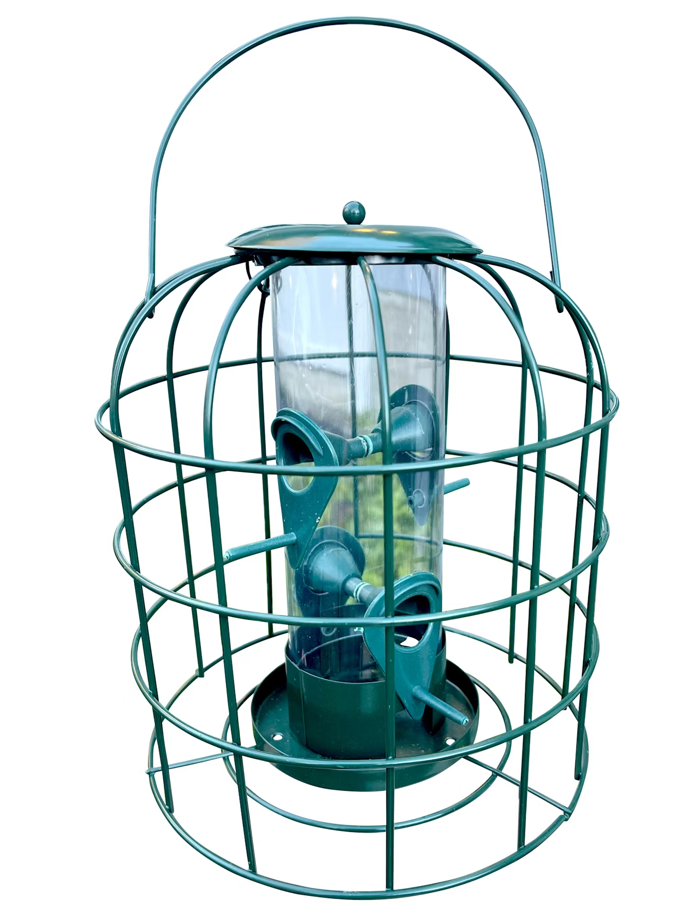 Squirrel proof tube bird feeder