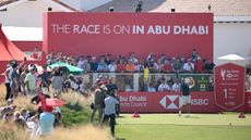 Paul Waring tees off on the first during the final round of the 2024 Abu Dhabi HSBC Championship