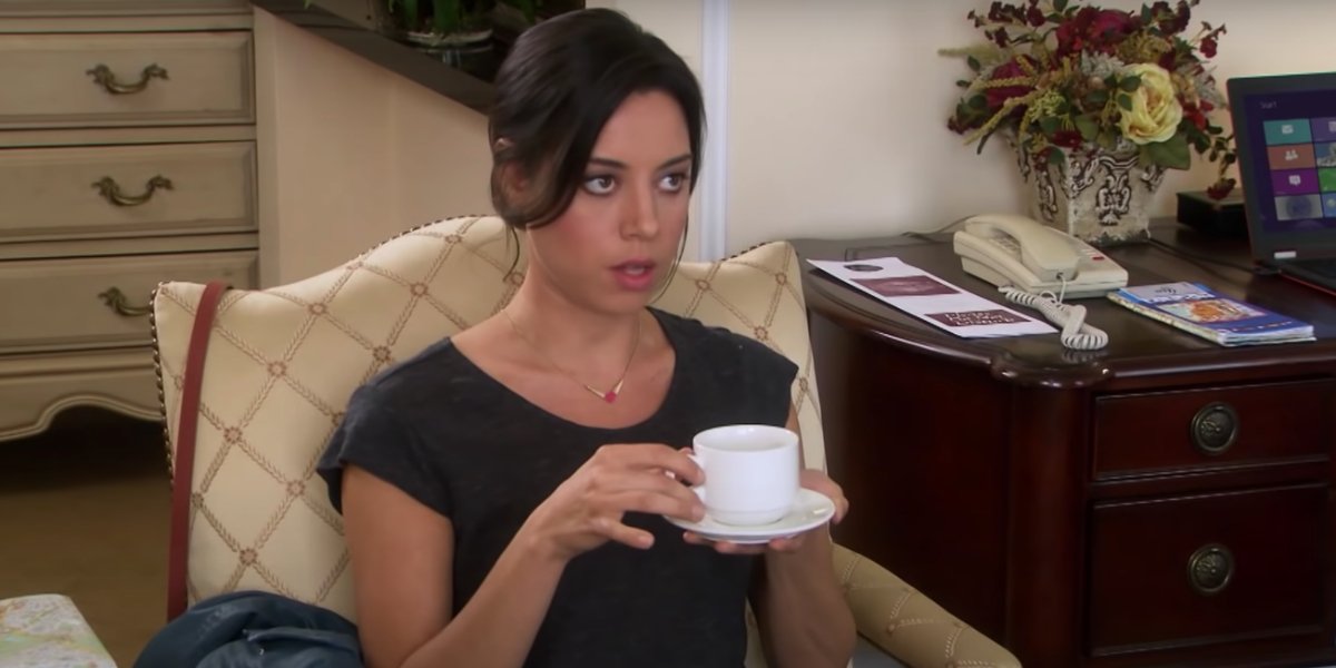 Aubrey Plaza on Parks And Recreation