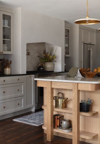 Kitchen painted in skimming stone