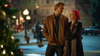 Chad Michael Murray as Luke and Britt Robertson as Ashley in The Merry Gentlemen