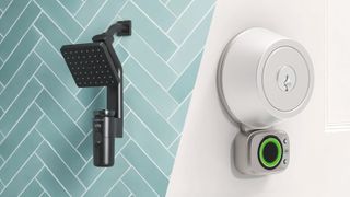 The Kohler Sprig shower system and Lockly smart lock