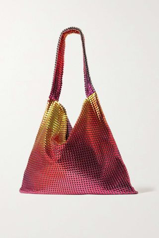 ombre red and orange chainmail bag