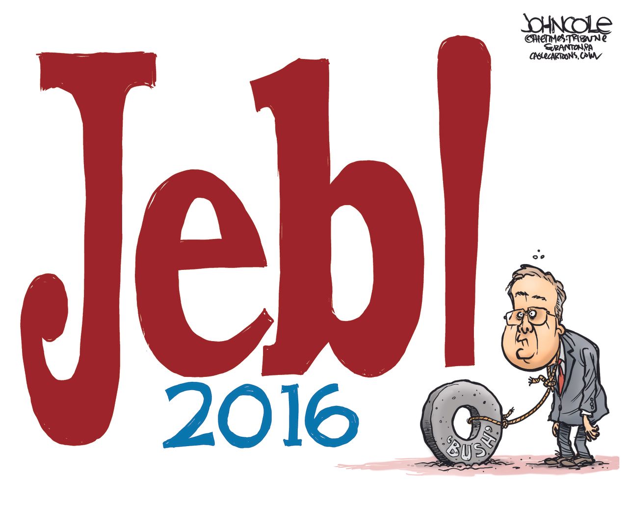 Political cartoon U.S. Jeb Bush 2016