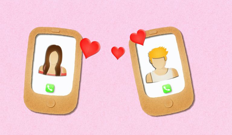 love languages depicted through cellphone illustration