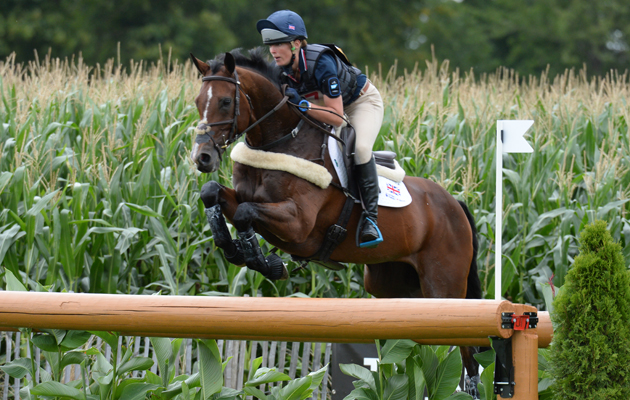 Flora Harris (GBR) riding Bayano during the Cross Country phase of the CICO *** at Aachen, Germany on 13 August 2015