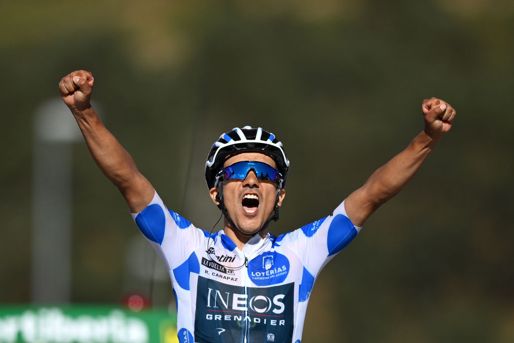 Carapaz rounds out KOM victory with hat-trick of stage wins at Vuelta a España
