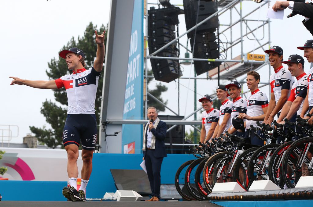 IAM Cycling's 'dancer' Sondre Holst Enger on stage