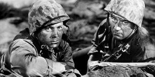 John Wayne on the right in Sands of Iwo Jima