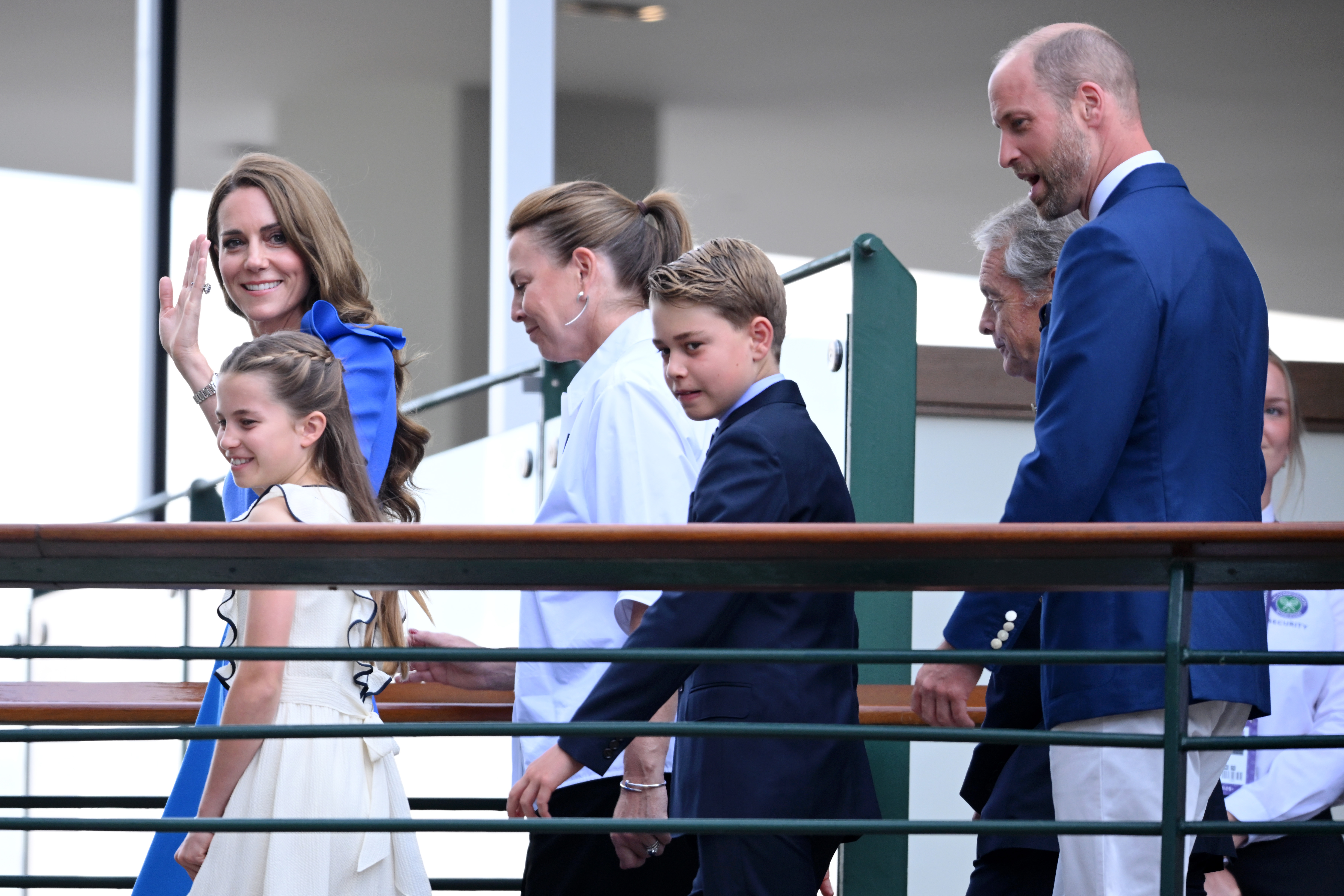 Kate Middleton arriving at Wimbledon with her family
