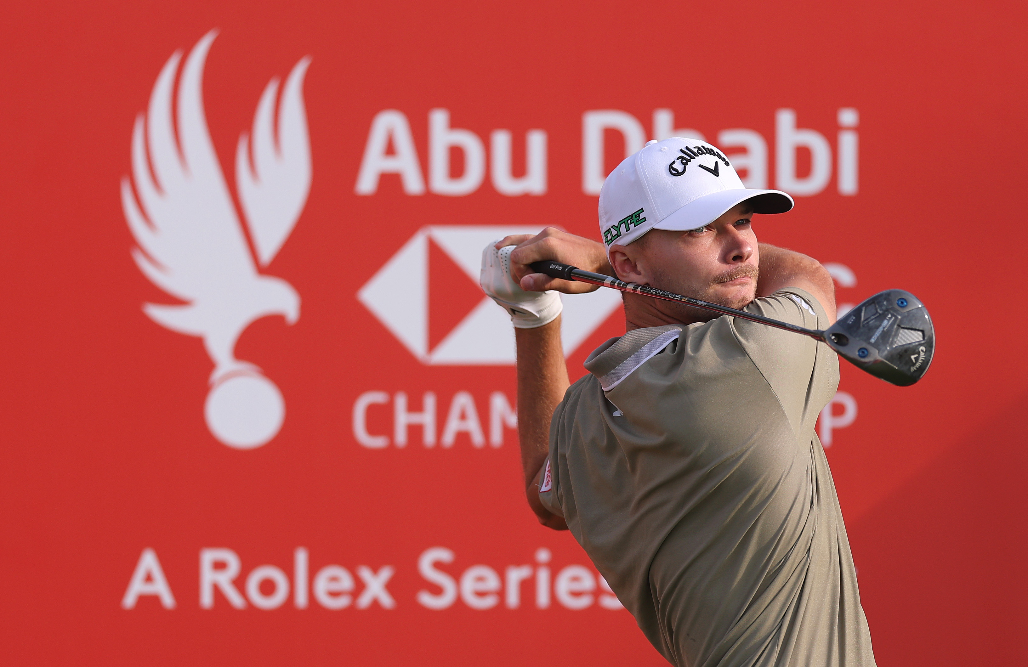 Nicolai Hojgaard hits a driver