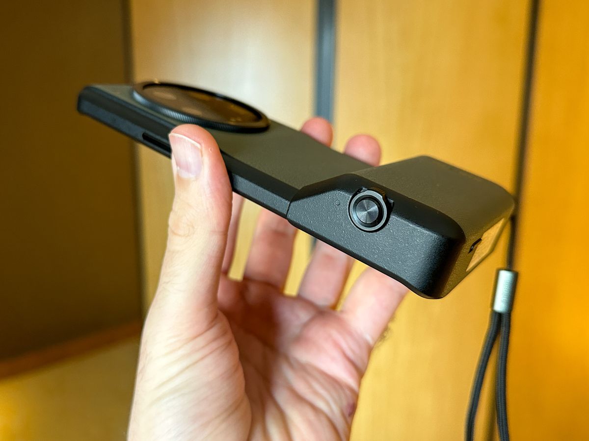 A photo of the Xiaomi 13 Ultra's Leica-styled camera grip case