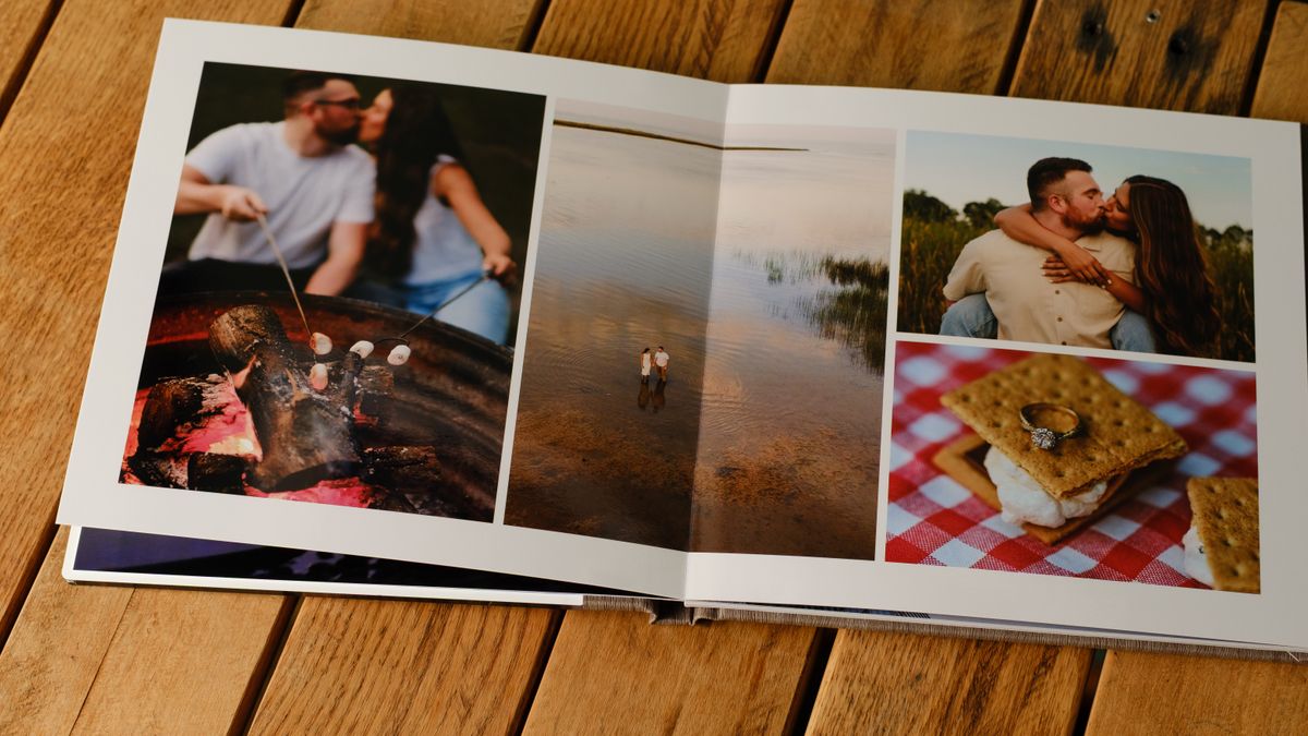 Photo books from Saal on a desktop