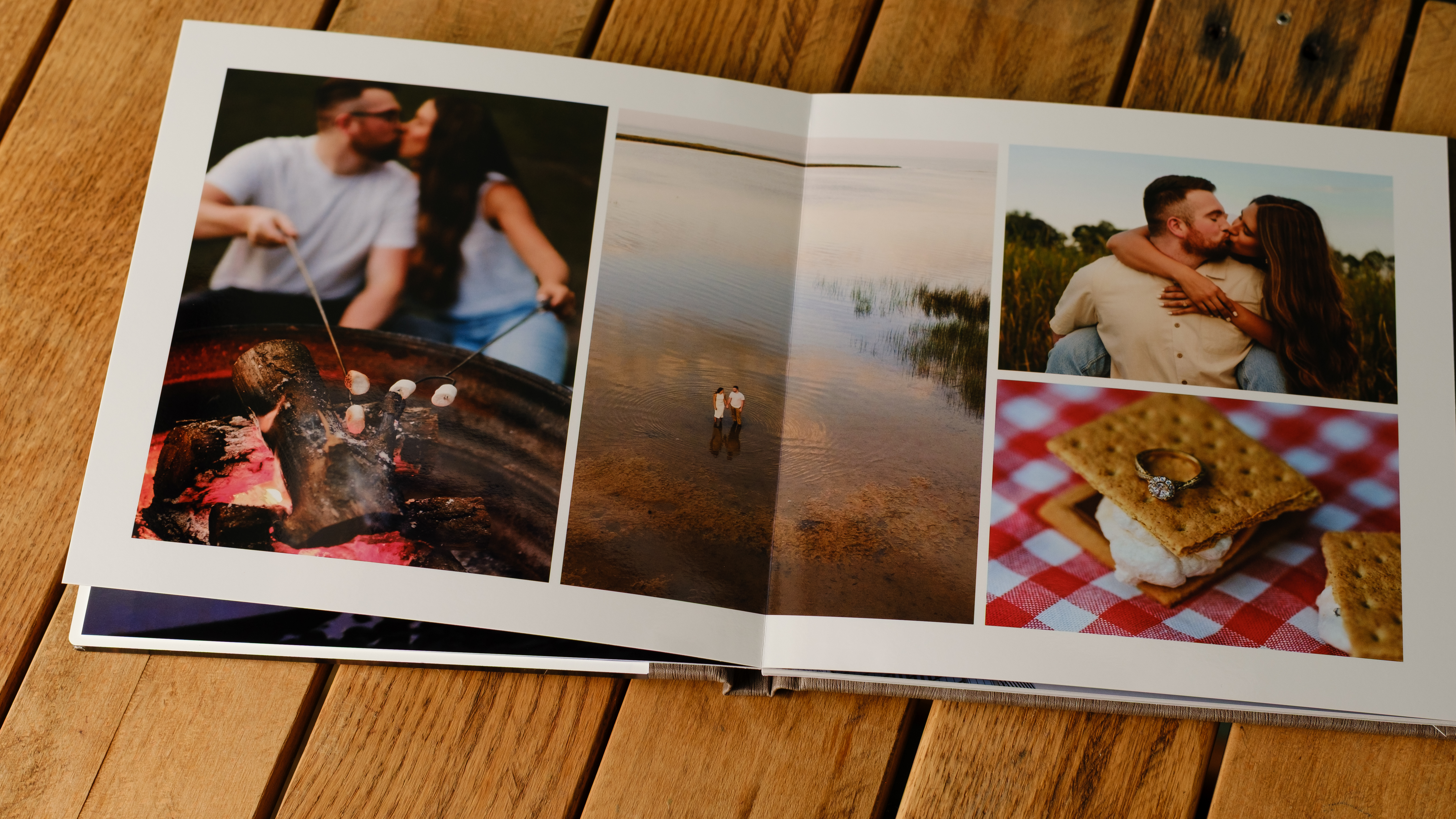 Photo books from Saal on a desktop