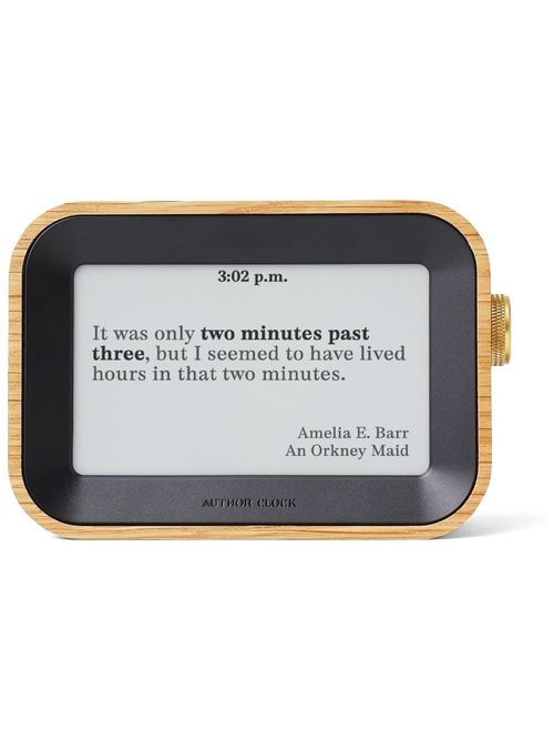 Author Literary Quote Clock Large
