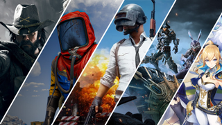 Collage of five video game characters from Hunt: Showdown, Rust: Console Edition, PUBG, The First Descendant, and Genshin Impact.
