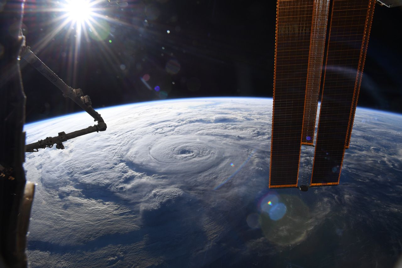 NASA astronaut Chris Cassidy tweeted this photo of Hurricane Genevieve seen from the International Space Station, on Aug. 19, 2020.