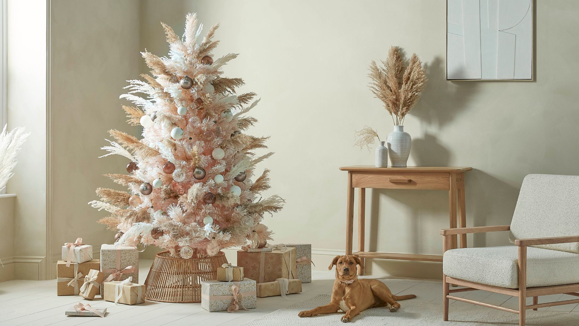 Cox & Cox pink pastel Christmas tree
