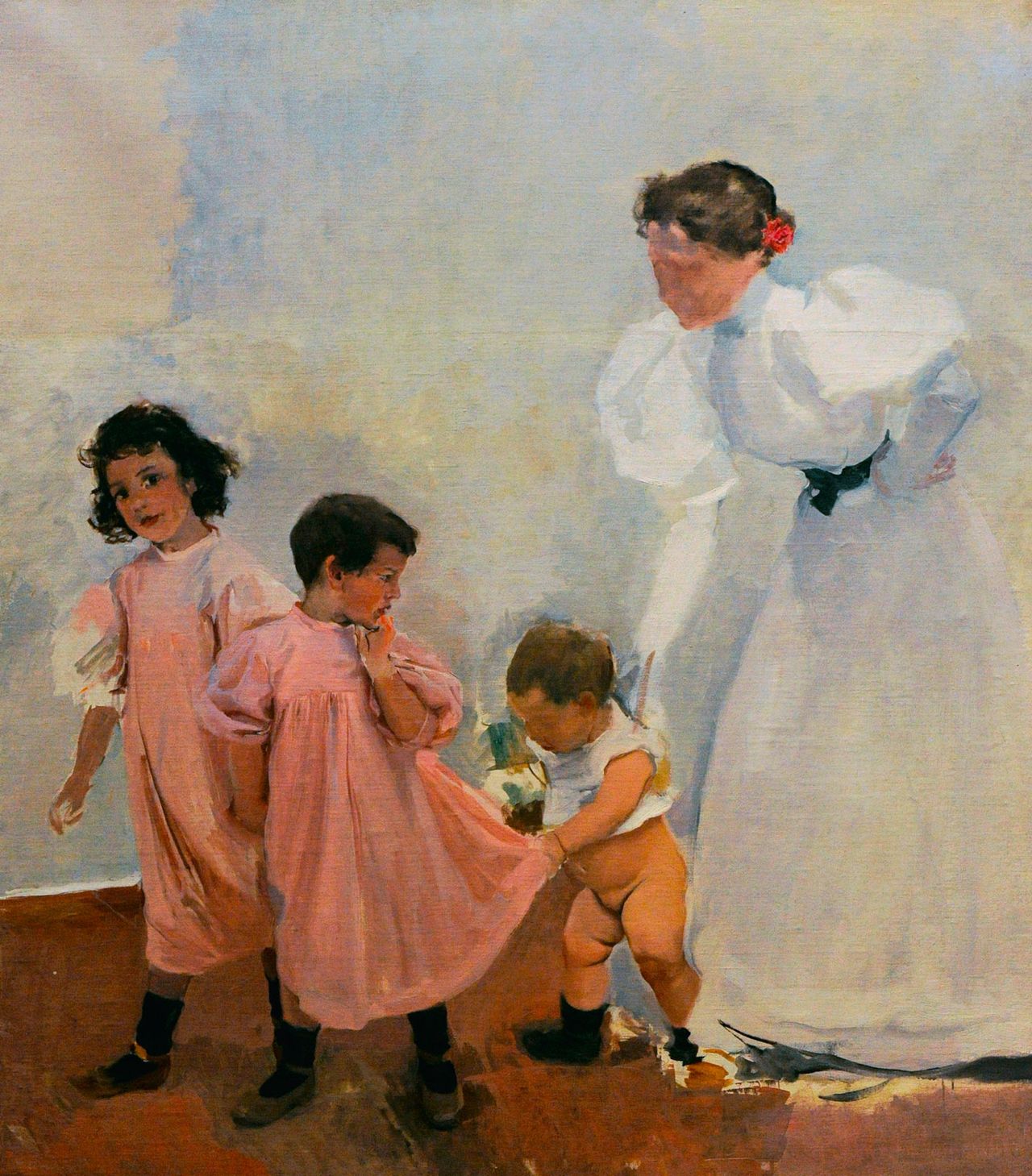 My Wife and My Children, 1897–98, oil on canvas, 63in by 59in, by Joaquín Sorolla y Bastida (1863–1923), Museo Sorolla, Madrid.