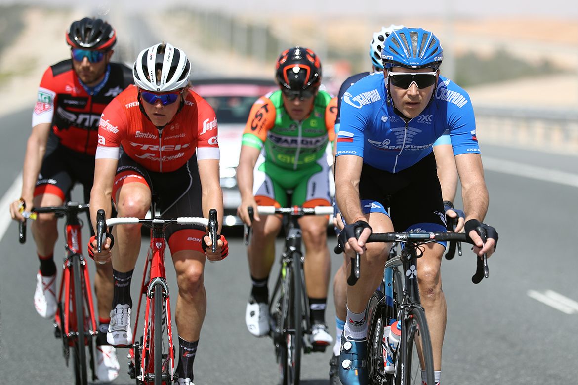The breakaway riders
