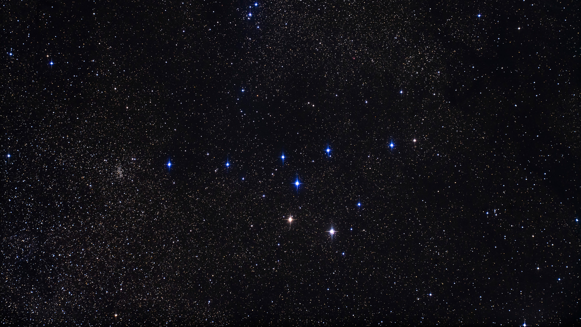 the coathanger in the night sky