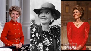 Three photos of Nancy Reagan