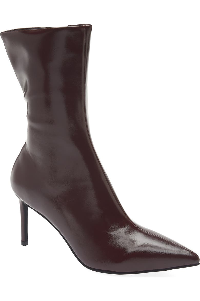 Everynite Pointed Toe Faux Leather Bootie