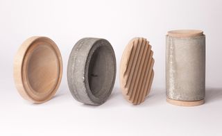 containers made from stone, terracotta, marble and wood