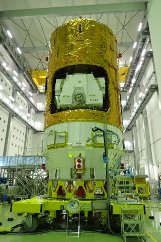 The HTV-9 cargo ship, seen here before launch, is the last of its kind for the Japan Aerospace Exploration Agency.