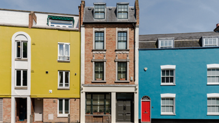 Colourful house on Battersea Church Road, London.