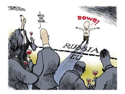 Editorial cartoon Russia EU Putin