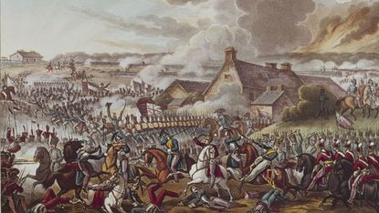 Painting of the battle of Waterloo