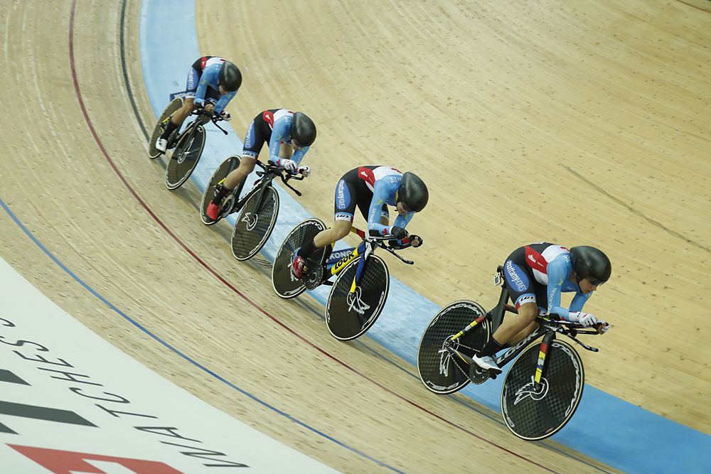 Canada's women team pursuiters were third fastest