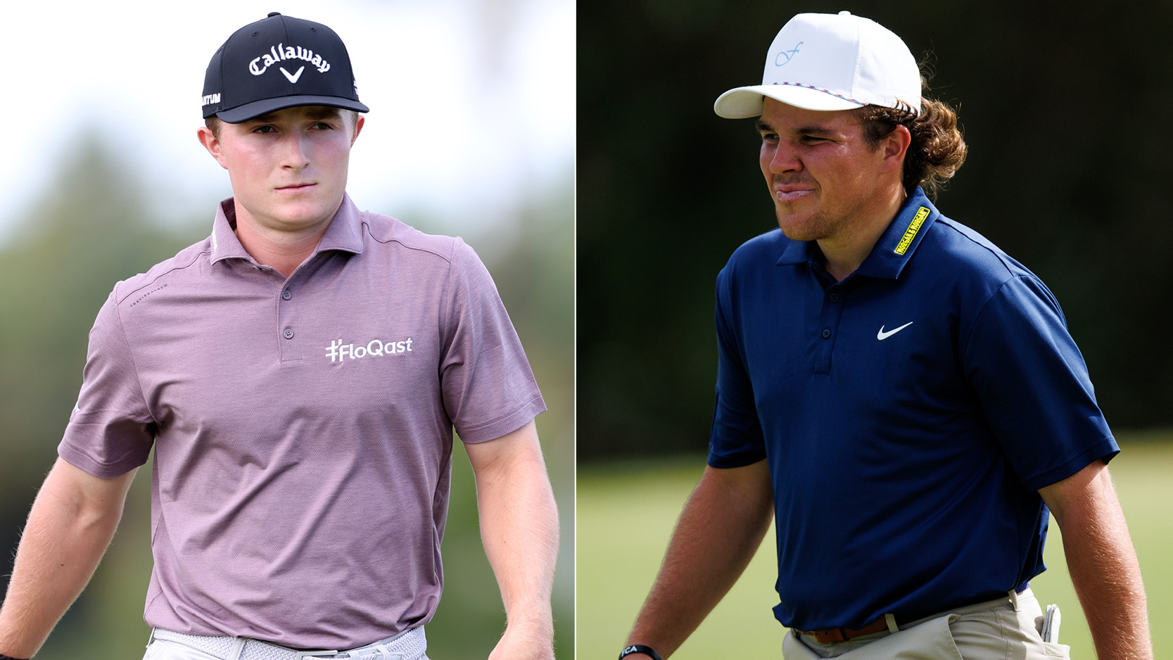 Blades Brown and John Daly II walk off the green