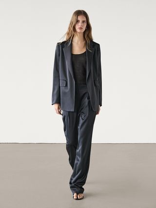 Massimo Dutti, Satin Co-Ord Blazer