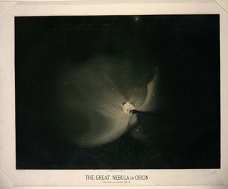 The great nebula in Orion produced from a study made in the years 1875-1876.