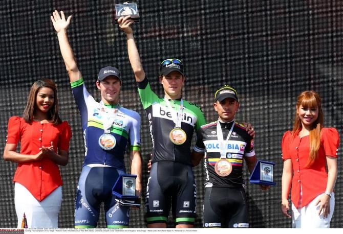 The stage podium