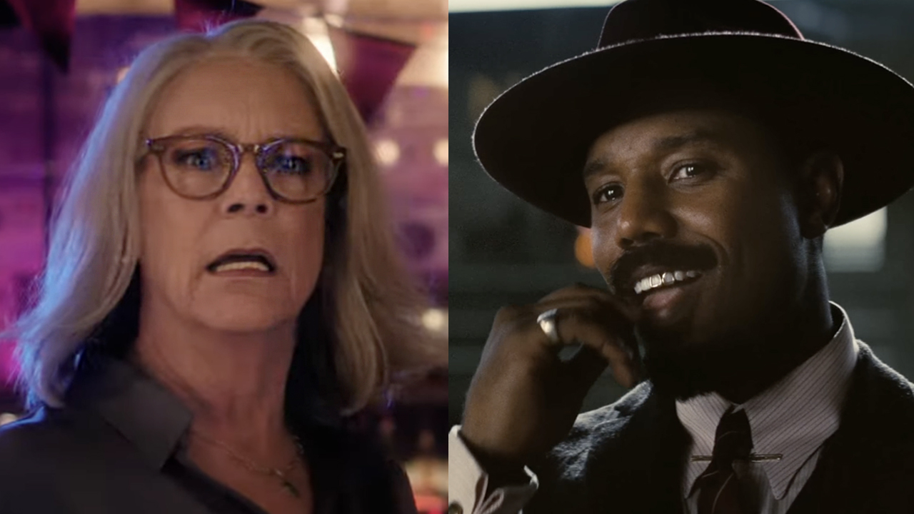 Jamie Lee Curtis, utterly shocked, in Freakier Friday trailer, Michael B. Jordan as Stack in Sinners.