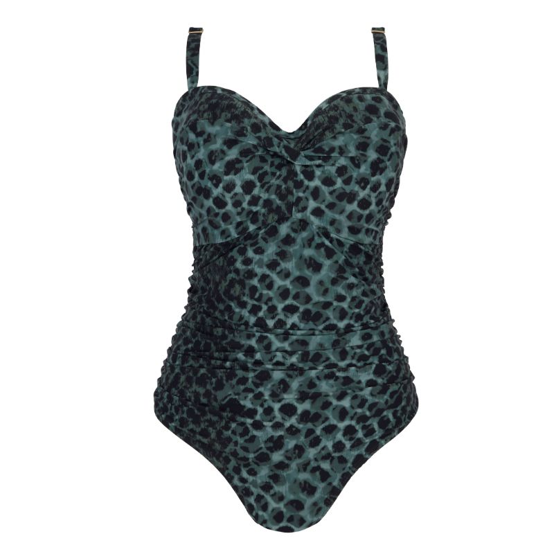 Next x Kelly Brook, Ultimate Support Tummy Control Wired Bandeau Swimsuit