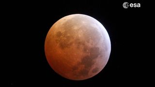 The European Space Agency's CESAR team captured this view of a lunar eclipse in January 2019.