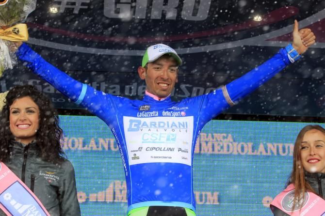 Mountains classification leader Stefano Pirazzi (Bardiani Valvole-CSF Inox)