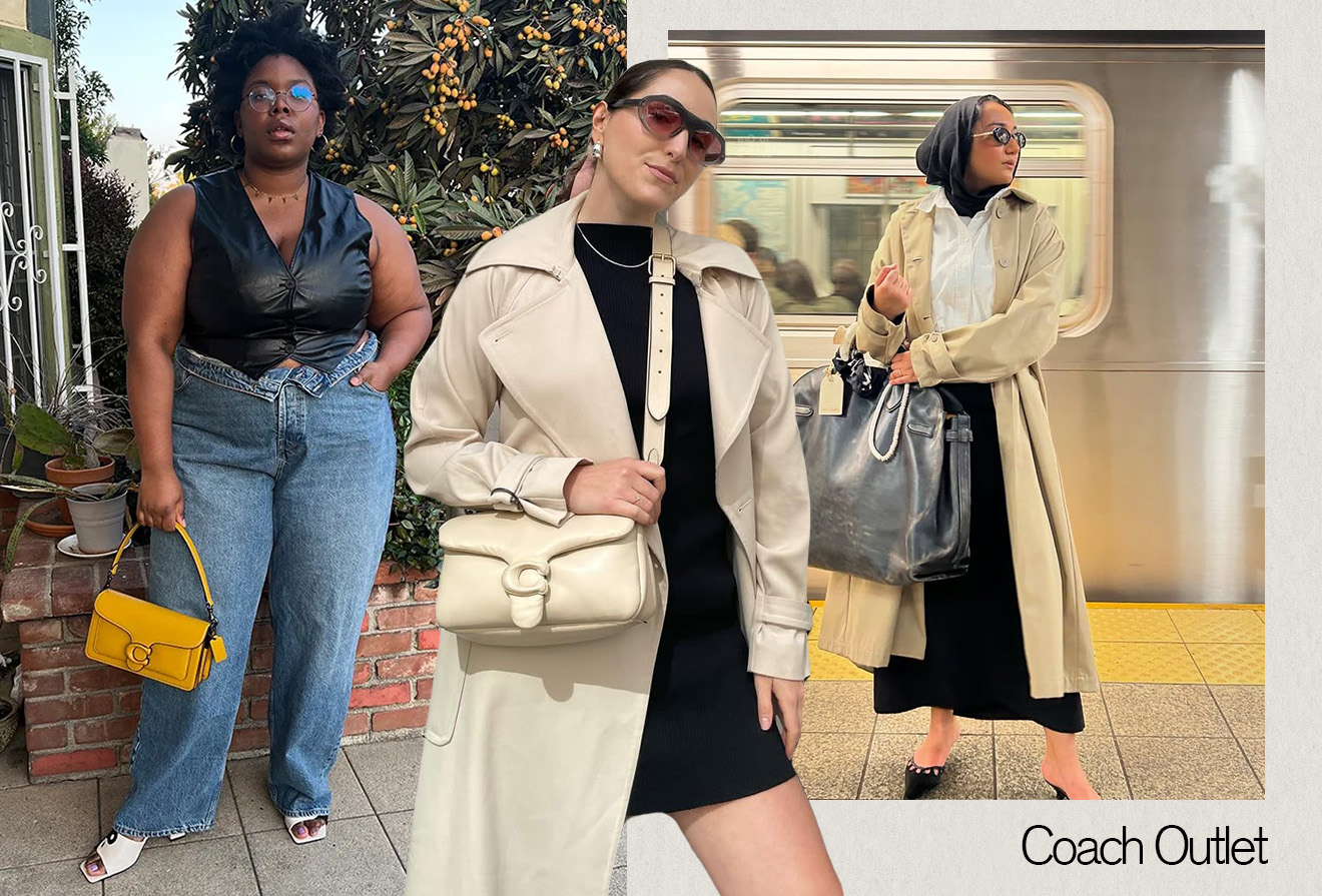 Collage of Editors Wearing Coach Bags