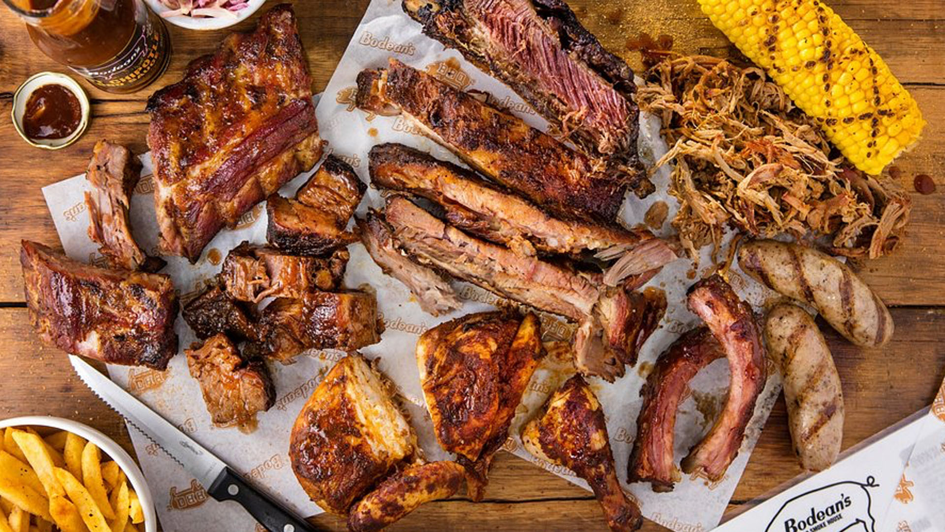 A photo of a meat platter. 